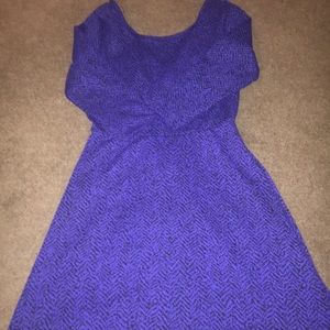 Blue skater dress
